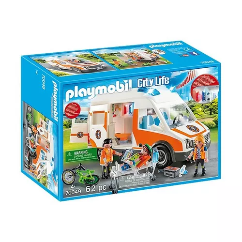 Playmobil Zestaw z figurkami City Life 70049 Karetka ze światłem i dźwiękiem