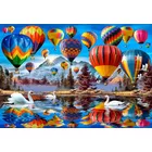 Puzzle drewniane 3D Podróż balonem Peaceful Travelling L