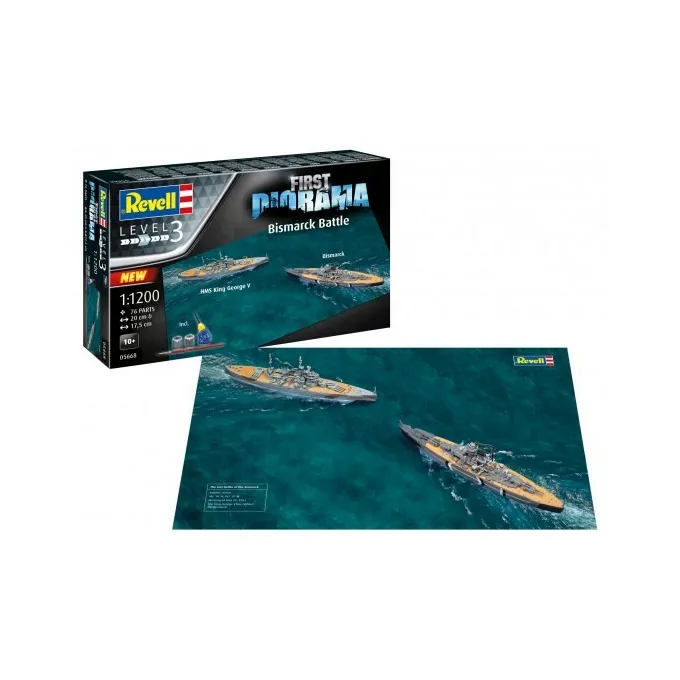 Revell Model plastikowy First Diorama Set Bismarck Battle