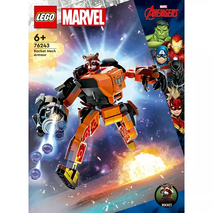 LEGO Klocki Super Heroes 76243 Mechaniczna zbroja Rocketa