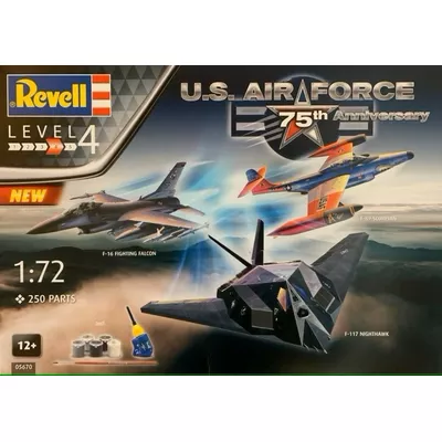 Revell Zestaw upominkowy Samoloty US Air Force 75TH 1/72
