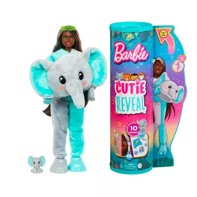 Mattel Lalka Barbie Cutie Reveal słonik