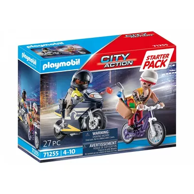 Playmobil Zestaw z figurkami City Action 71255 Starter Pack Jednostka specjalna ze złodziejem biżuterii