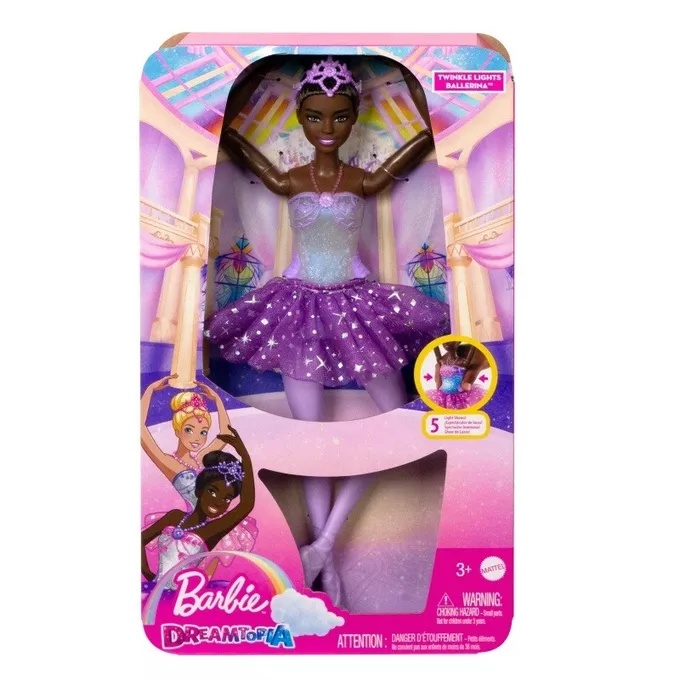 Mattel Lalka Barbie Dreamtopia Baletnica Magiczne światełka Brunetka