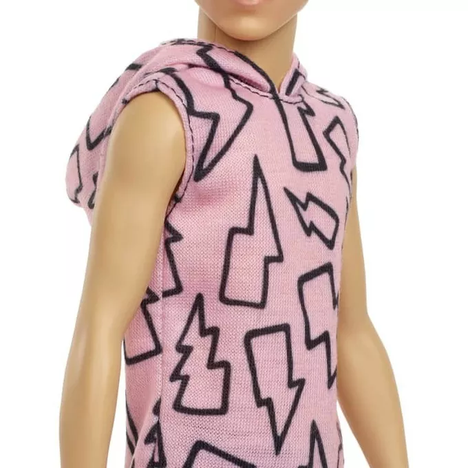Mattel Lalka Barbie Ken Fashionistas top w błyskawice