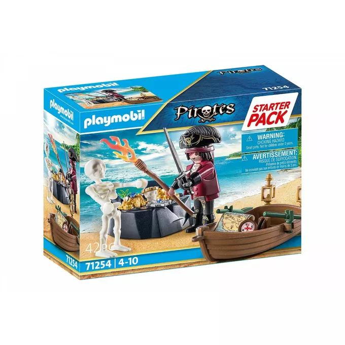 Playmobil Figurka Pirates 71254 Starter Pack Pirat z łodzią