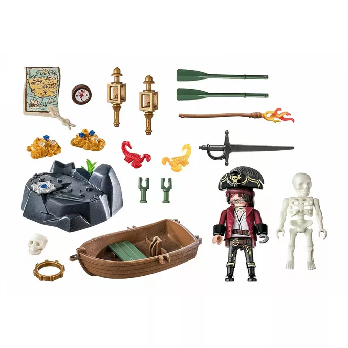 Playmobil Figurka Pirates 71254 Starter Pack Pirat z łodzią
