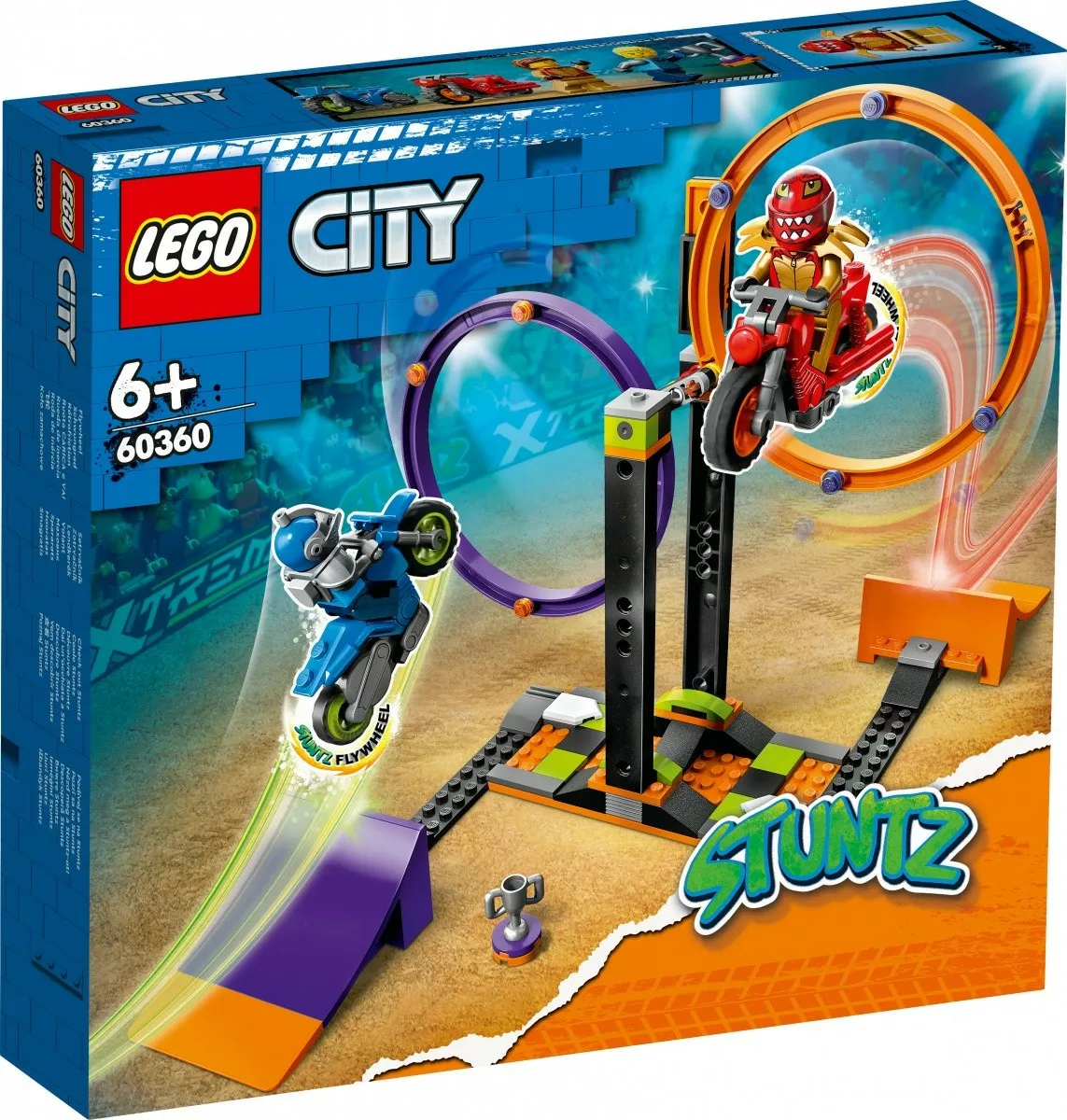 LEGO Klocki City 60360 Wyzwanie kaskaderskie - obracające się okręgi