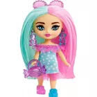 Mattel Lalka Barbie Extra Mini Minis turkusowo-różowa stylizacja