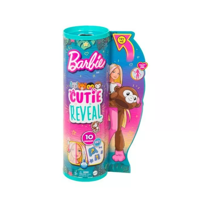 Mattel Lalka Barbie Cutie Reveal małpka