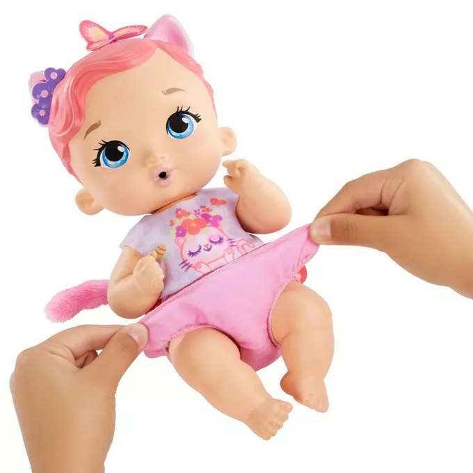 Mattel Lalka bobas My Garden Baby podstawowa, kotek różowy