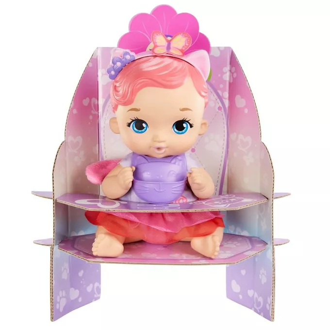 Mattel Lalka bobas My Garden Baby podstawowa, kotek różowy