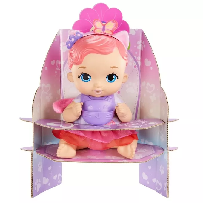 Mattel Lalka bobas My Garden Baby podstawowa, kotek różowy