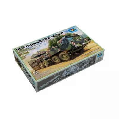 Trumpeter Model plastikowy Slt-56 Tractor with 56t Semi Trailer