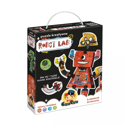 CzuCzu Puzzle kreatywne 63 elementy - Robot Lab