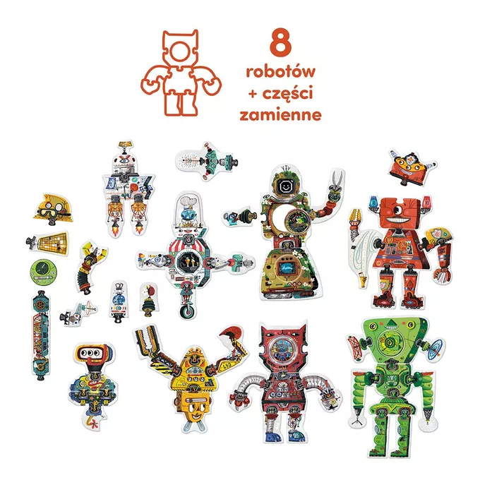 CzuCzu Puzzle kreatywne 63 elementy - Robot Lab
