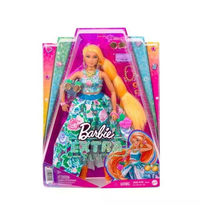 Mattel Lalka Barbie Extra Fancy sukienka w kwiaty