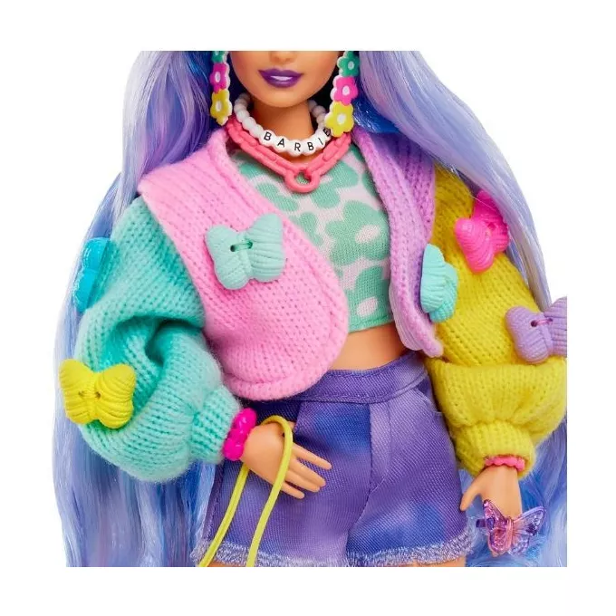 Mattel Lalka Barbie Extra Lawendowe włosy