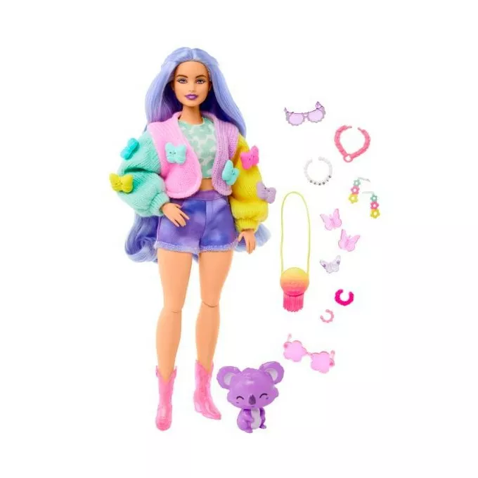 Mattel Lalka Barbie Extra Lawendowe włosy