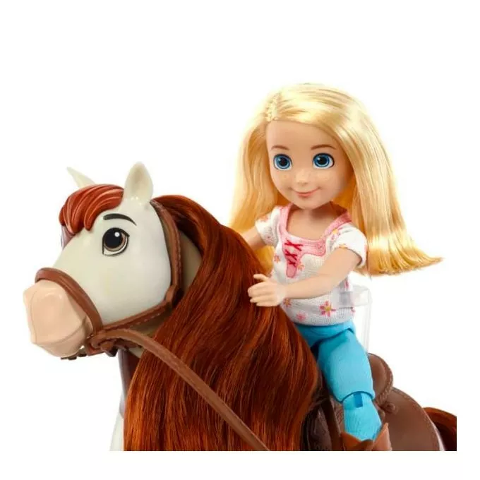 Mattel Lalka + koń Spirit Mustang Duch wolności Abigail i Bumerang