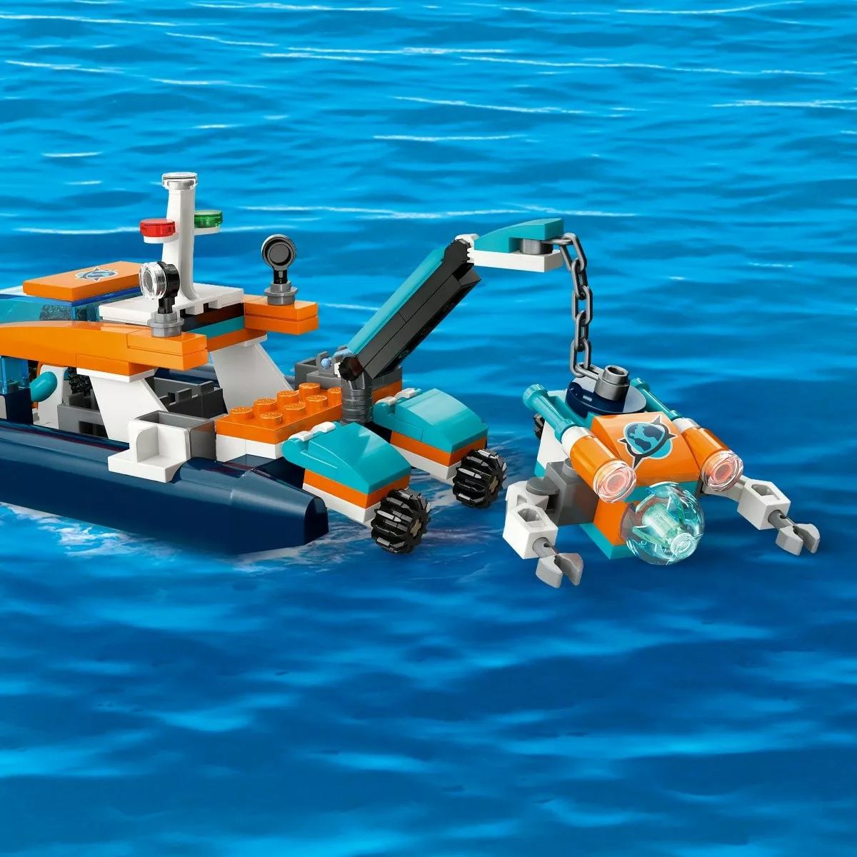LEGO Klocki City 60377 Łódź do nurkowania badacza