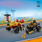 LEGO Klocki Ninjago 71789 Bitwa samochodowo-motocyklowa między Kaiem a Rasem