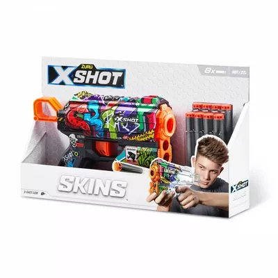 ZURU X-Shot Wyrzutnia SKINS FLUX (8 Strzałek) Wyrzutnia wzór B