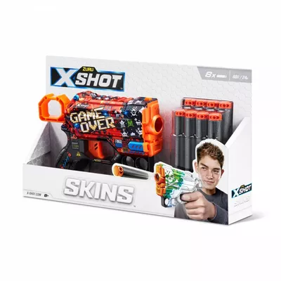 ZURU X-Shot Wyrzutnia SKINS MENACE (8 Strzałek) wzór B