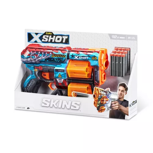 ZURU X-Shot Wyrzutnia wzór G SKINS-DREAD (12 Strzałek)