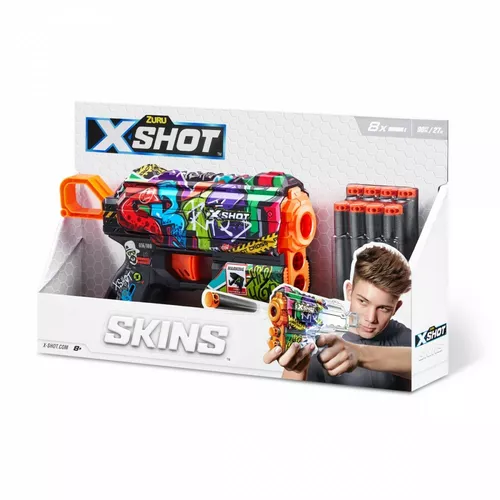 ZURU X-Shot Wyrzutnia SKINS FLUX (8 Strzałek) Wyrzutnia wzór B