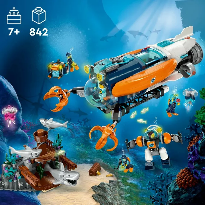 LEGO Klocki City 60379 Łódź podwodna badacza dna morskiego