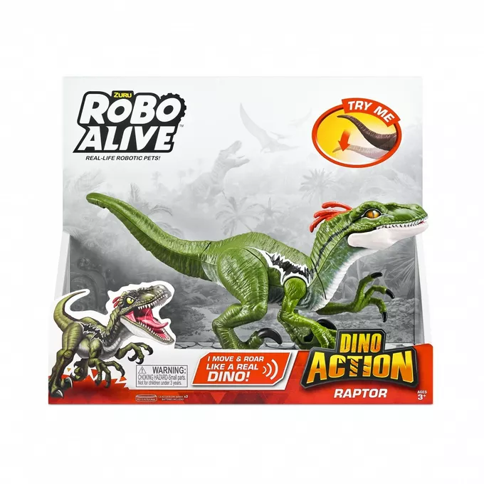 Robo Alive Figurka interaktywna Dino Action seria 1 Raptor