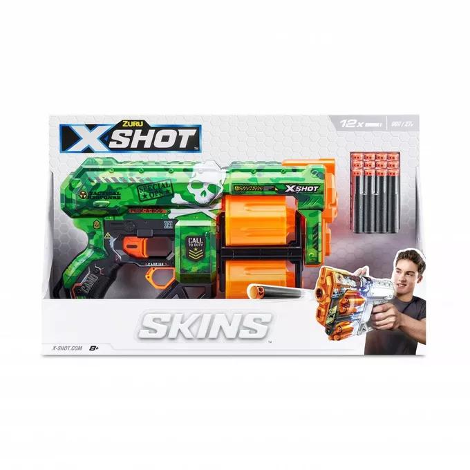 X-Shot Wyrzutnia SKINS DREAD (12 Strzałek) Wyrzutnia wzór D