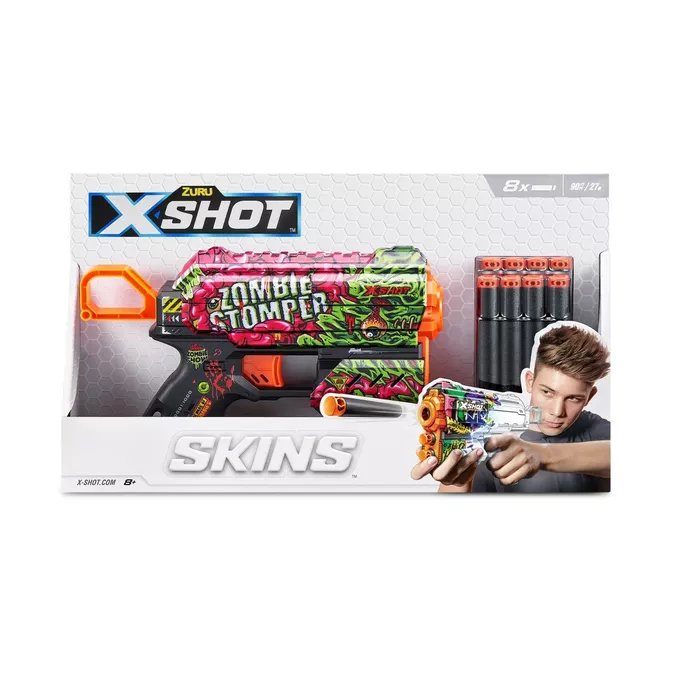 X-Shot Wyrzutnia SKINS FLUX  (8 Strzałek) Wyrzutnia wzór A