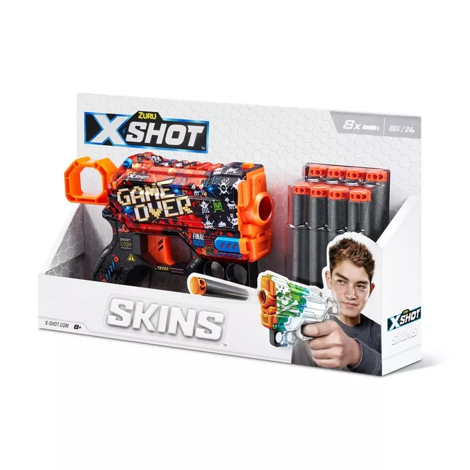 X-Shot Wyrzutnia SKINS MENACE (8 Strzałek) wzór B