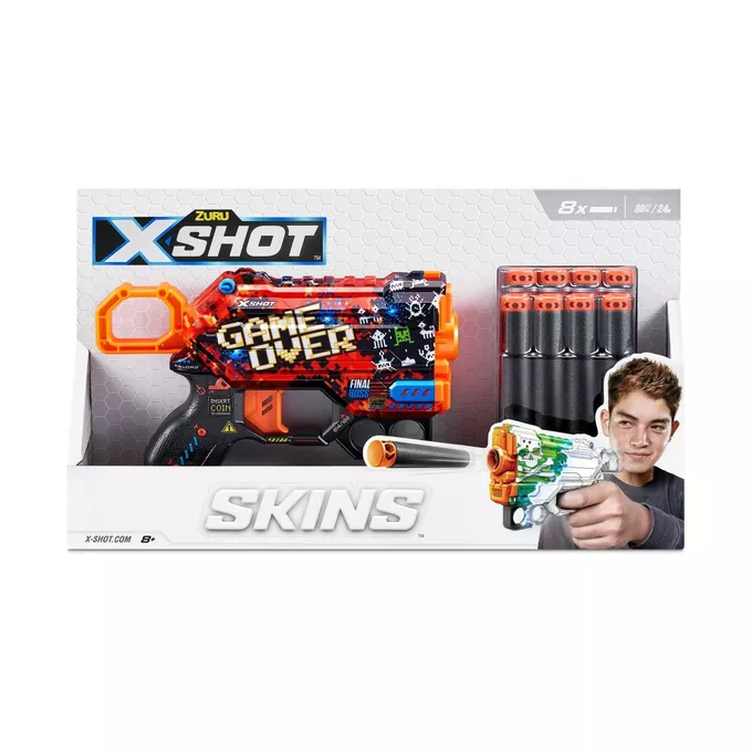X-Shot Wyrzutnia SKINS MENACE (8 Strzałek) wzór B