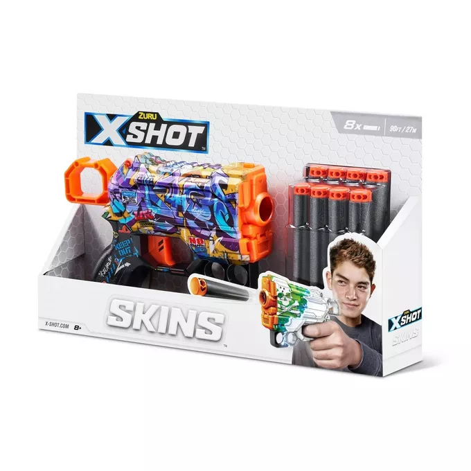 X-Shot Wyrzutnia SKINS MENACE (8 Strzałek) wzór D