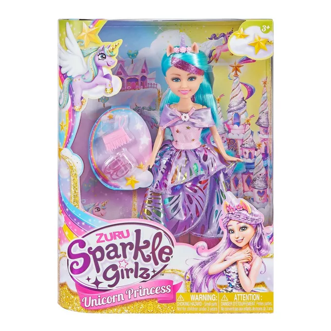 ZURU Sparkle Girlz Lalka Księżniczka z jednorożcem 10.5 cala