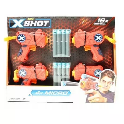 ZURU X-Shot Zestaw wyrzutni Excel Micro 4-pak 16 strzałek