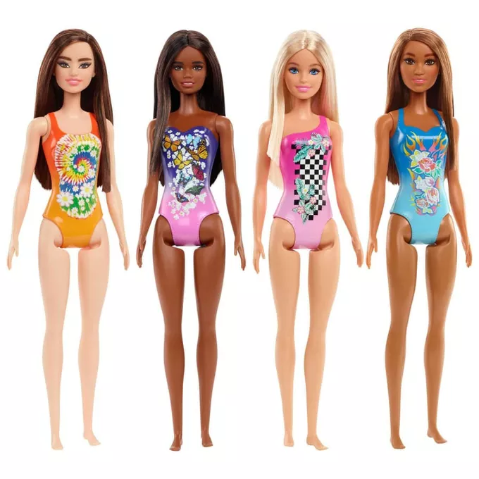 Mattel Lalka Barbie Plażowa w różowym kostiumie
