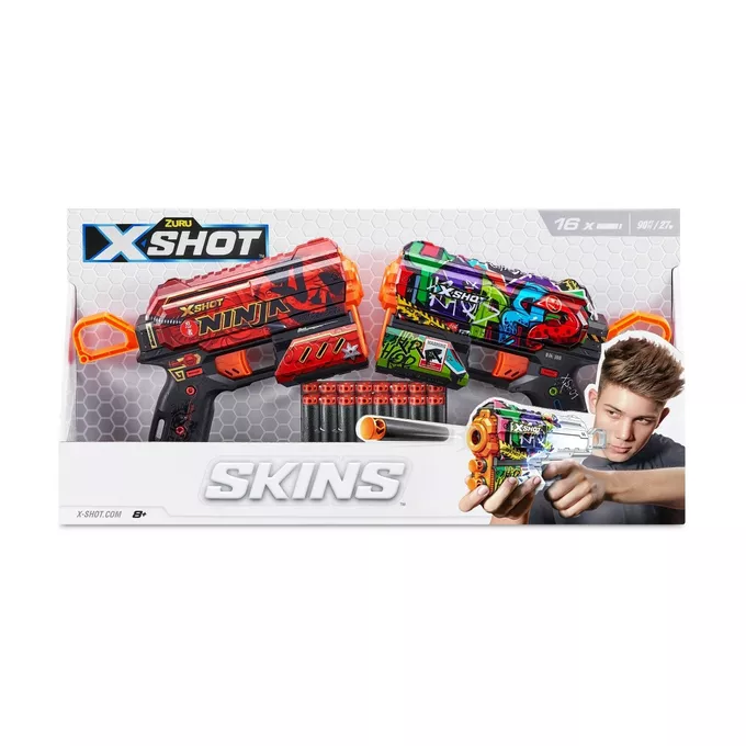 X-Shot Zestaw wyrzutni Skins Flux 16 strzałek