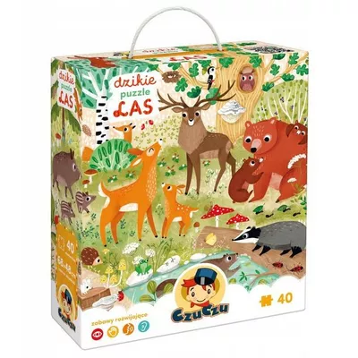CzuCzu Puzzle Dzikie puzzle - Las 40 elementów