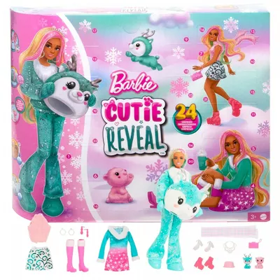 Mattel Kalendarz adwentowy z lalką Barbie Cutie Reveal