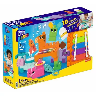 Mega Bloks Klocki sensoryczne Muzykalne zwierzątka farma