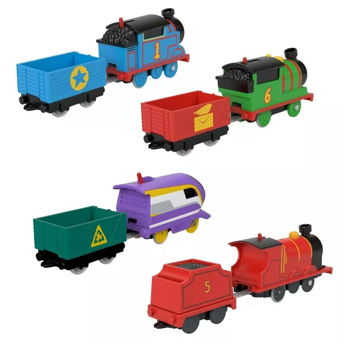 Fisher Price Zestaw Tomek i Przyjaciele 4-pak lokomotywy z napędem