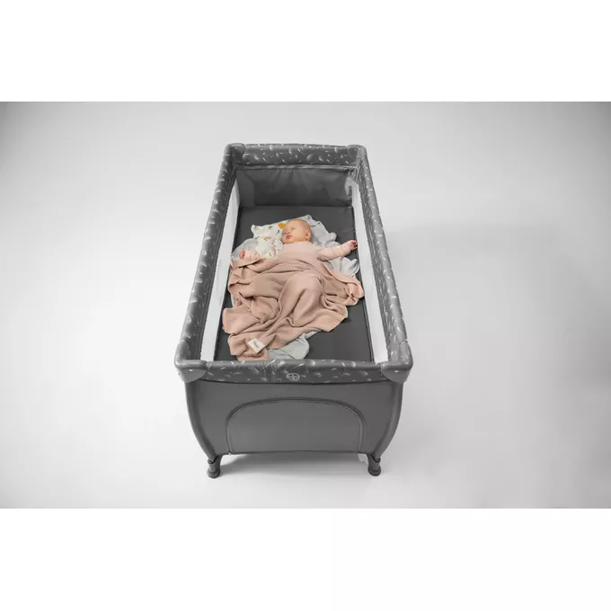 Lionelo Łóżeczko turystyczne Stefi Plus Grey Multicolor