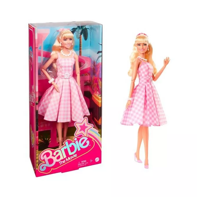 Mattel Lalka filmowa Barbie Margot Robbie jako Barbie w różowej sukience