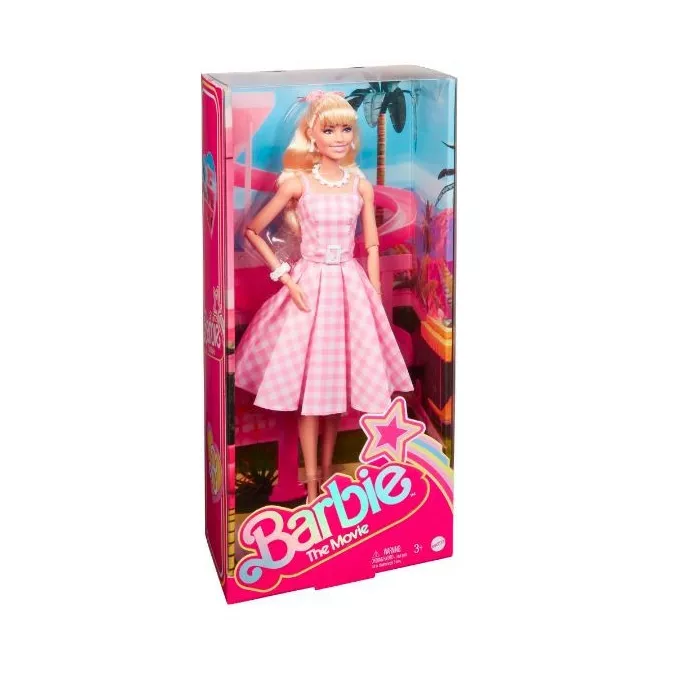 Mattel Lalka filmowa Barbie Margot Robbie jako Barbie w różowej sukience