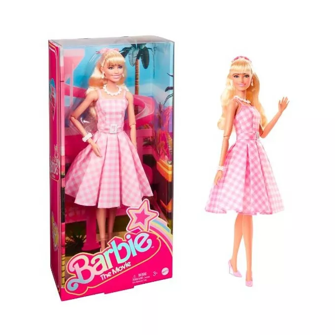 Mattel Lalka filmowa Barbie Margot Robbie jako Barbie w różowej sukience