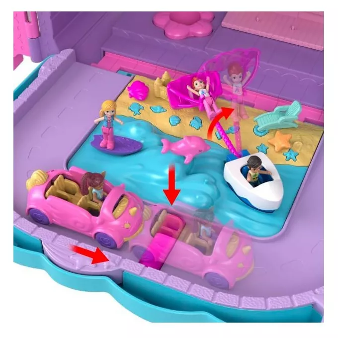 Mattel Zestaw Polly Pocket Wakacyjny kurort walizka